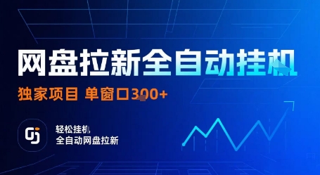 网盘拉新全自动挂G，独家项目，全自动运行完成拉新做任务，单窗口3张+【揭秘】-娱乐网赚